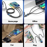 3-in-1 100 Watt Data Cable