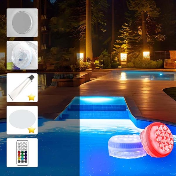 Double-Layer Waterproof Adhesive LED Pool Light