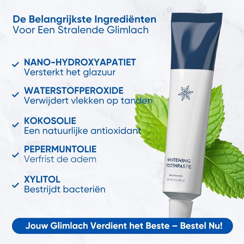 Nano Hydroxyapatiet & Kokosnoot Tanden Whitening Tandpasta