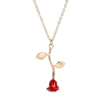 3D Rose Pendant Necklace