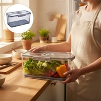 Fridge Storage Box with Drain Tray