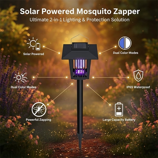 Choimix™ Solar Powered Mosquito Zapper & Garden Stake Light