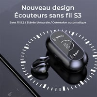 Casque d'Écoute à Conduction Osseuse Avec Clip d'Oreille Sans Fil