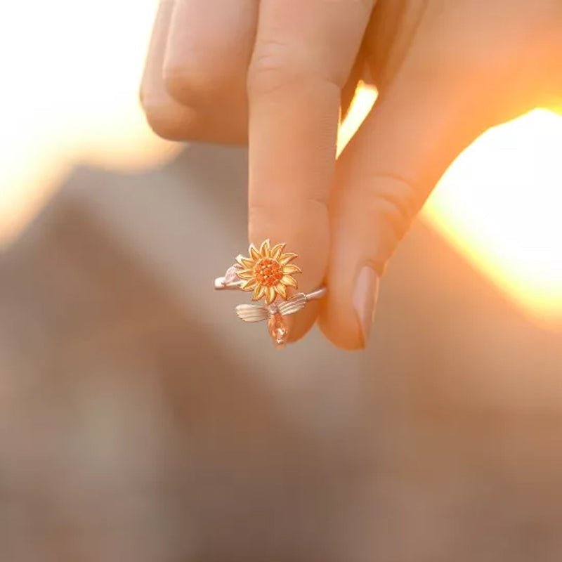 Sonnenblume Fidget Spinner Ring