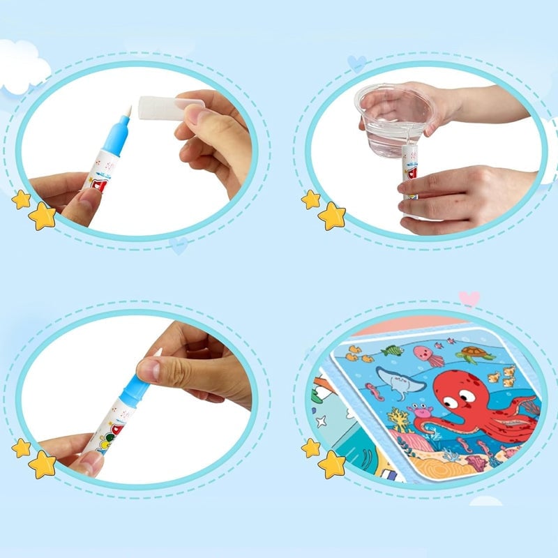 Kinder Cartoon Wasserfarben-Malbuch