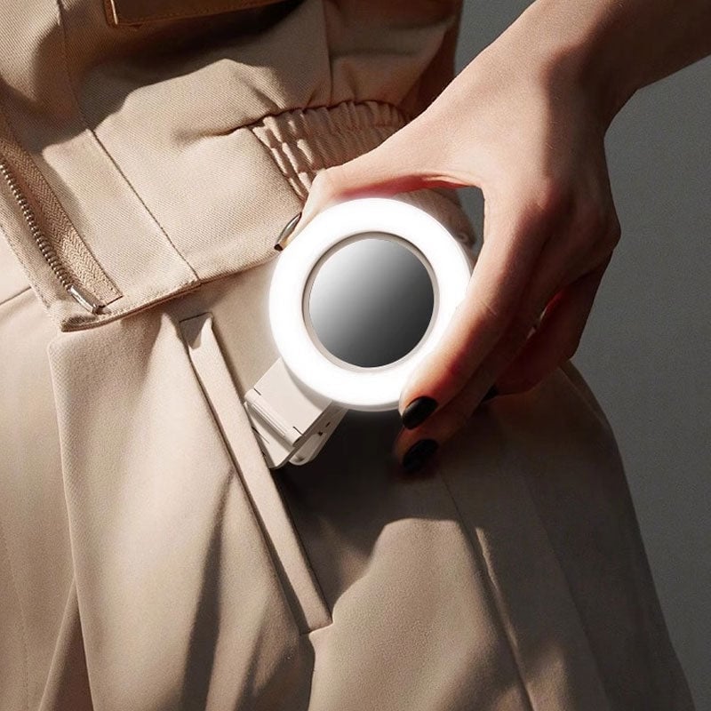Portable Mobile Phone Rear Selfie Mirror Fill Light