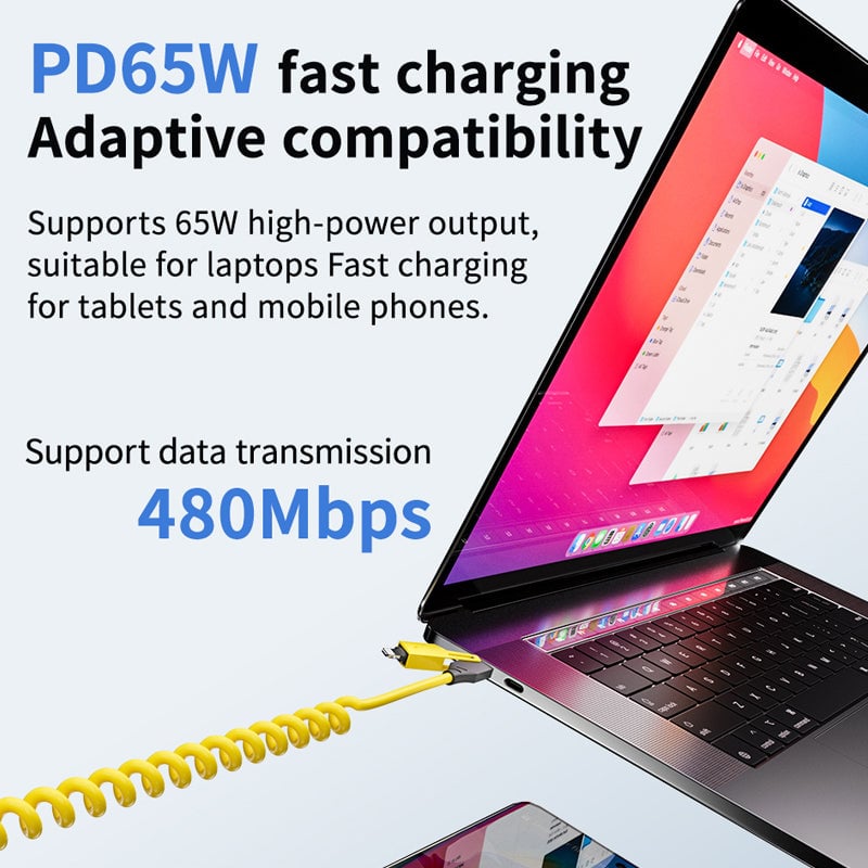 4 in 1 Spring Fast Charging Cable