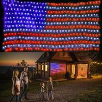 American Flag 420 Led String Lights-Large Usa Flag Outdoor Lights