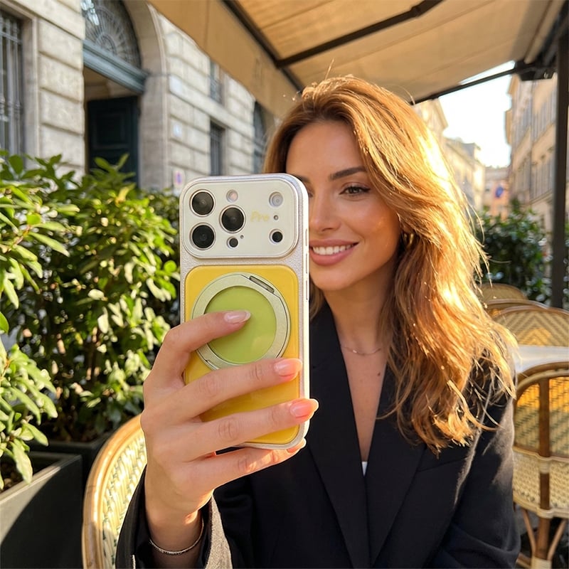 Dopamine Colorblock Magnetic Phone Grip with 360° Spin Stand