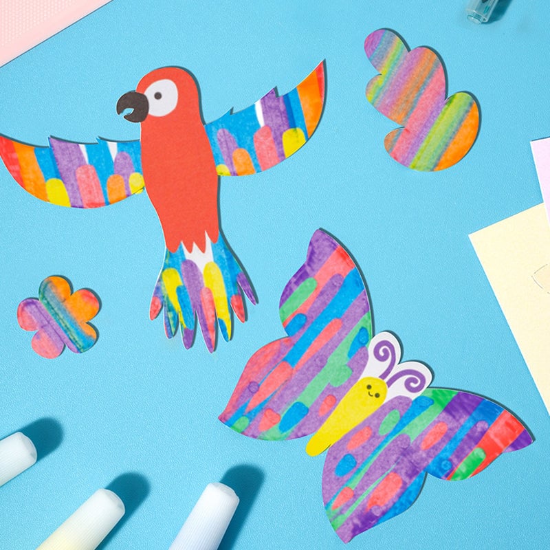 Creative Rainbow Scratch Art postkortsett for barn