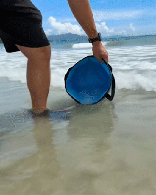 How to unfold, use, rinse, and store the portable bucket