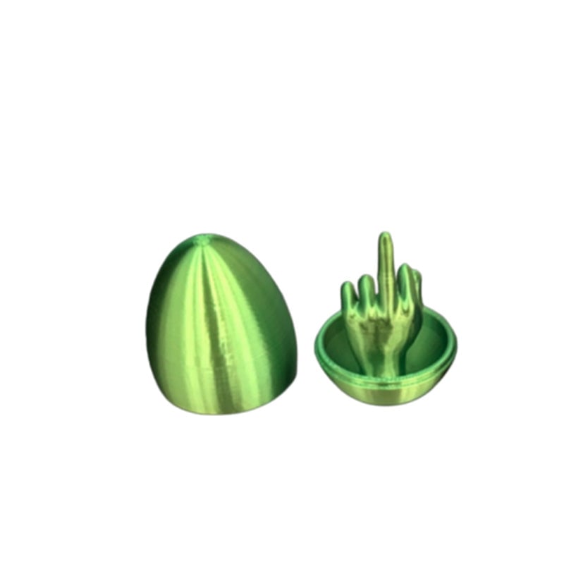 Funny 3D Printed Middle Finger Egg
