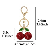 Cherry-Inspired Luxury Keychain Bag Charm