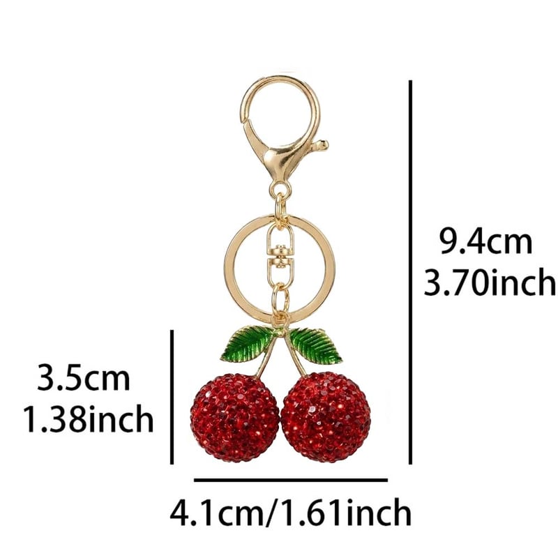 Cherry-Inspired Luxury Keychain Bag Charm