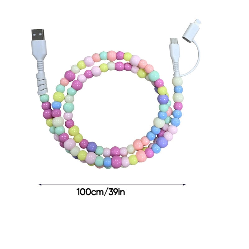 Kreatives Perlen-2-in-1-Datenkabel