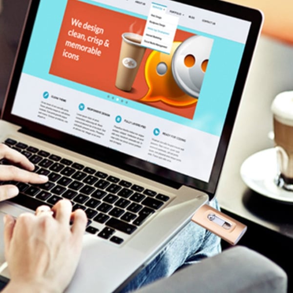 3-in-1 USB-Stick mit hoher Kapazität und Fingerabdruckschutz