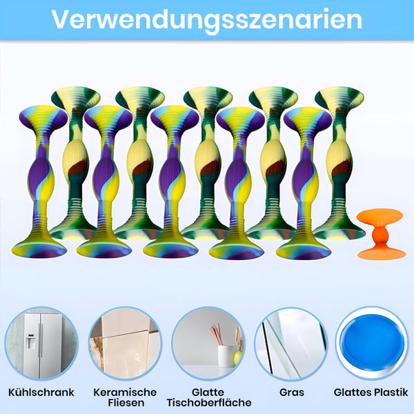 HugOutdoor Dartpfeile mit Saugnapf, farbig, 10 Stück