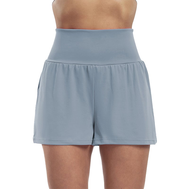 Hochtaillierte Sportshorts mit Fake-Zweiteilung