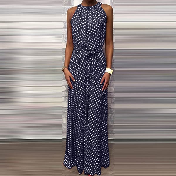Maxiklänning med prickiga tryck