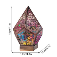 Bohemian Polar Star Wooden Floor Lamp, LED Colorful Star Projector