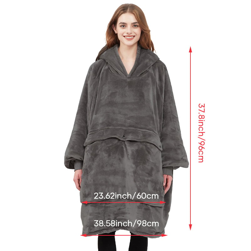 Beidseitig velour-heizender lässiger Hoodie