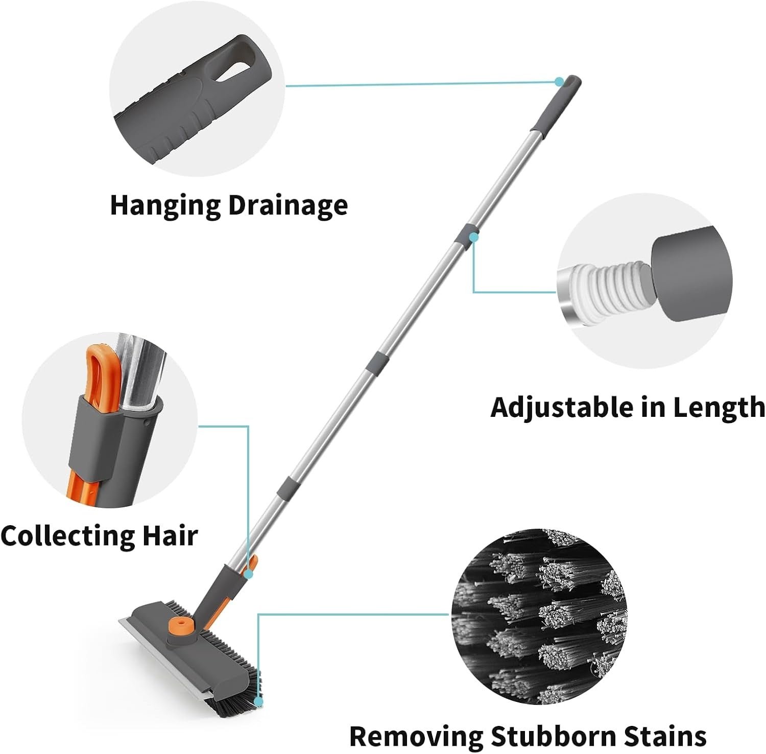 Sakerplus Heavy Duty 3 In 1 Floor Brush