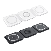 Foldable 3-in-1 Wireless Charger with Magnetic Attraction