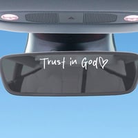 Trust in God Car Rearview Mirror Sticker