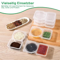 Snackbehälter mit Doppelfach und Deckel