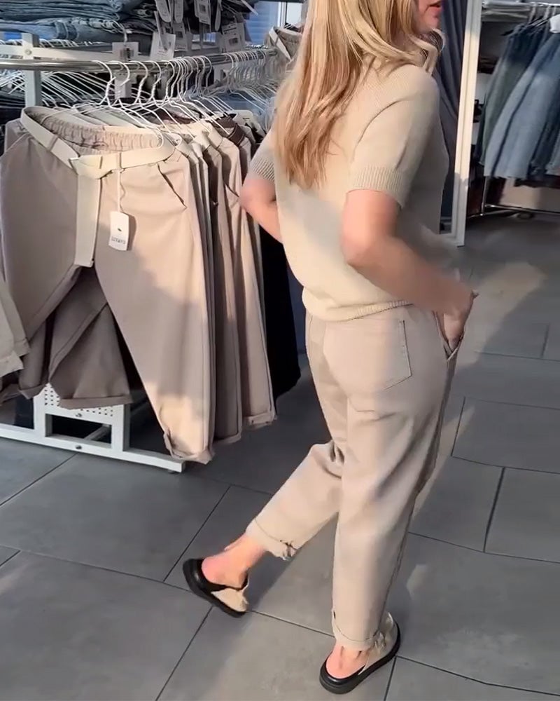 Casual Slim Round Neck Versatile Sweater