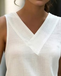 Sleeveless V-Neck Cross Tank Top