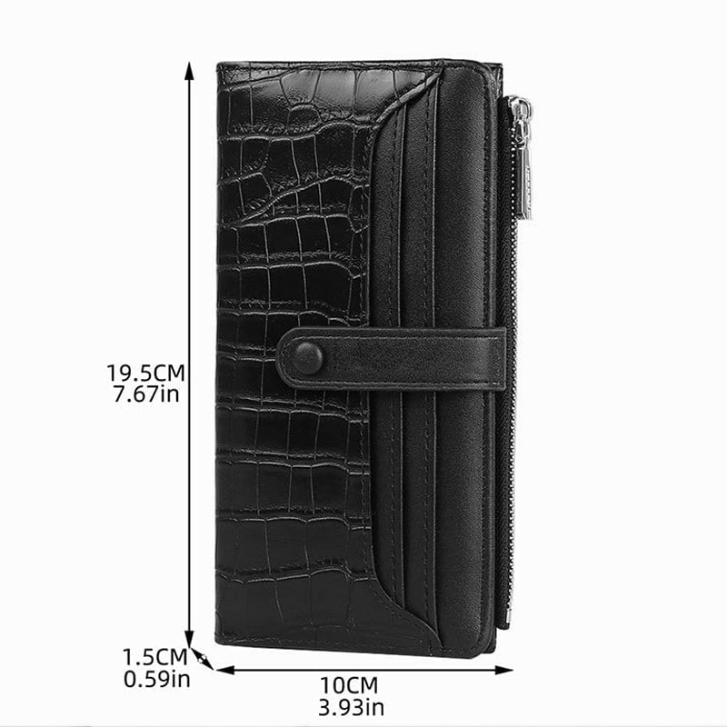 Vintage Long Wallet with Oil Finish