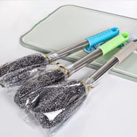 Long handle stainless steel pot brush