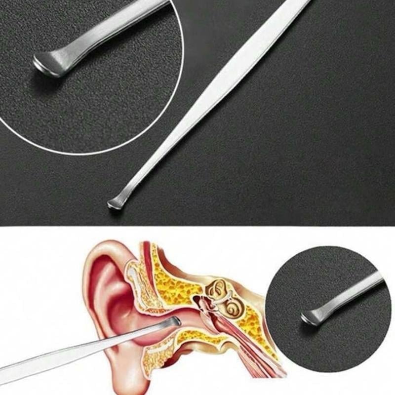 6-teiliges Set mit Spiral-Ohrmassage-Reinigungswerkzeug aus Edelstahl