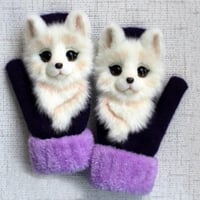Moufles Mignonnes à Motif Animaux 3D
