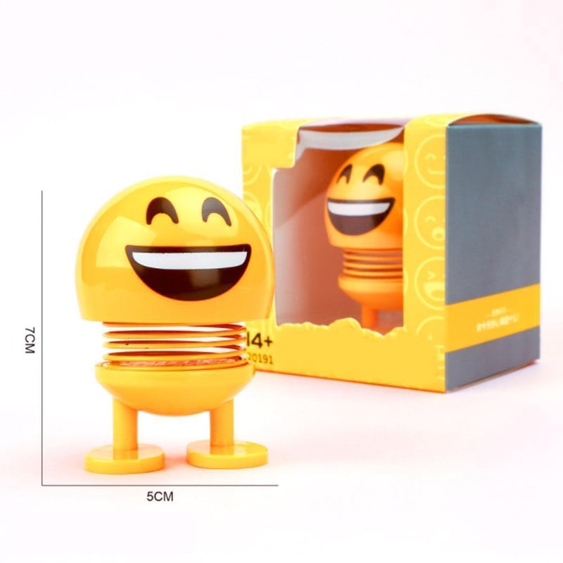 Car Shaking Head Emoji Doll Toys