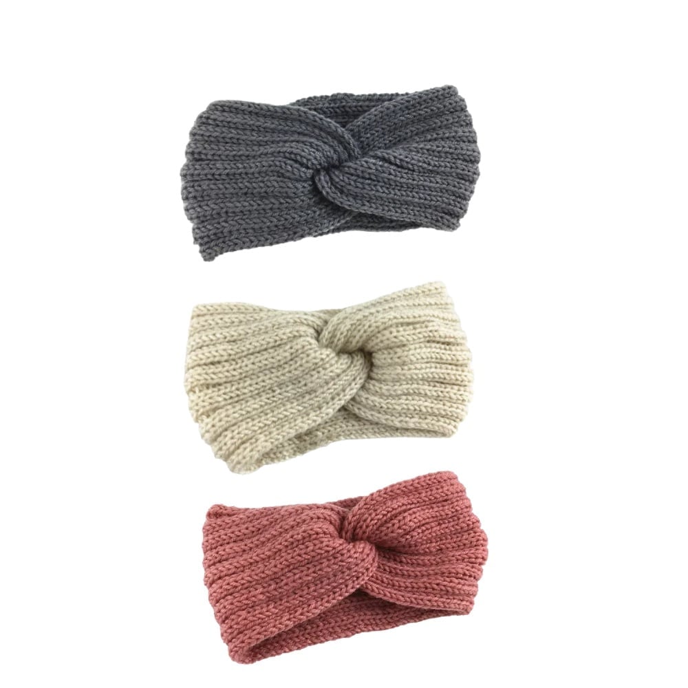 Handstickat varmt garnpannbandsset - 5 delar, 5 färger