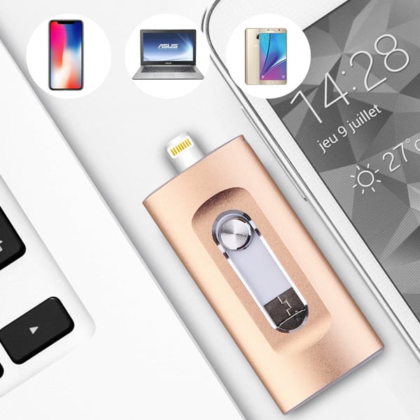 3-in-1 High-Capacity USB Drive with Fingerprint Security