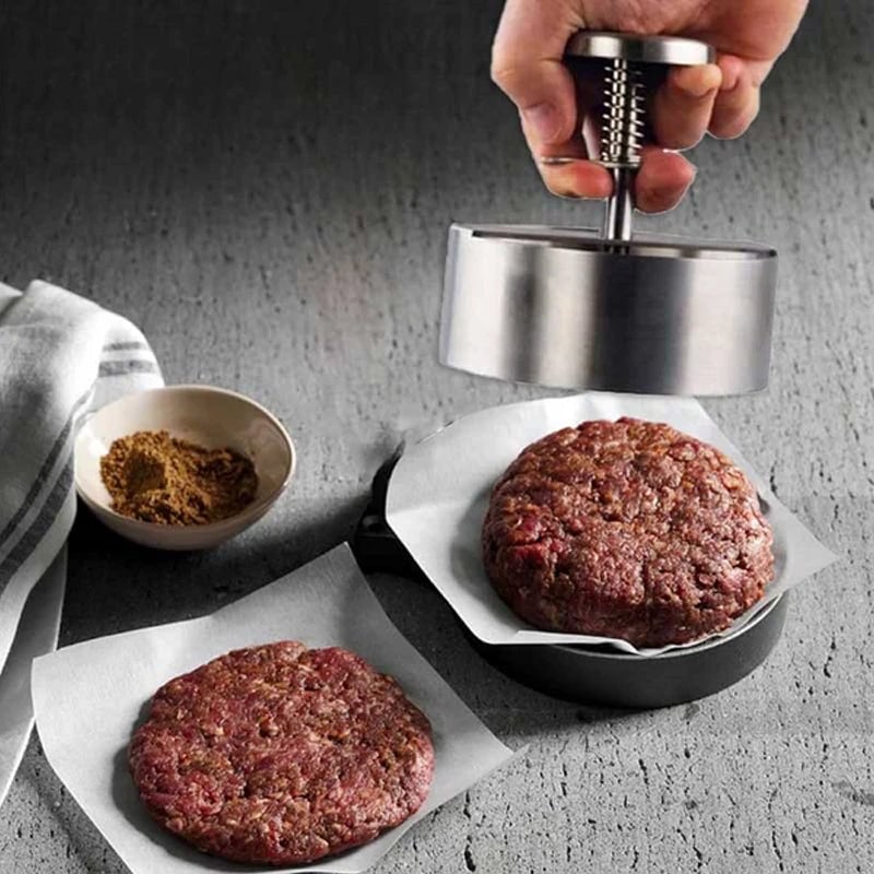 Manuell köttpress för hamburgerplättar