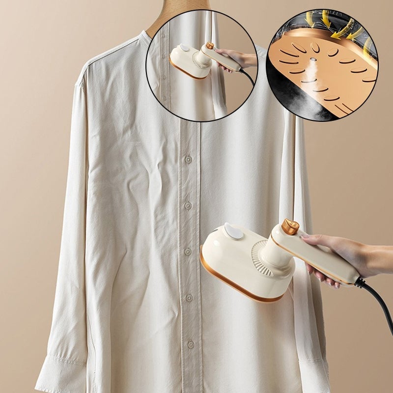 Portable Garment Steamer, Dual-Use Flat & Hanging Ironing Machine