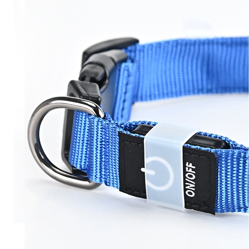 Dual Fiber Nighttime Luminous Dog Collar