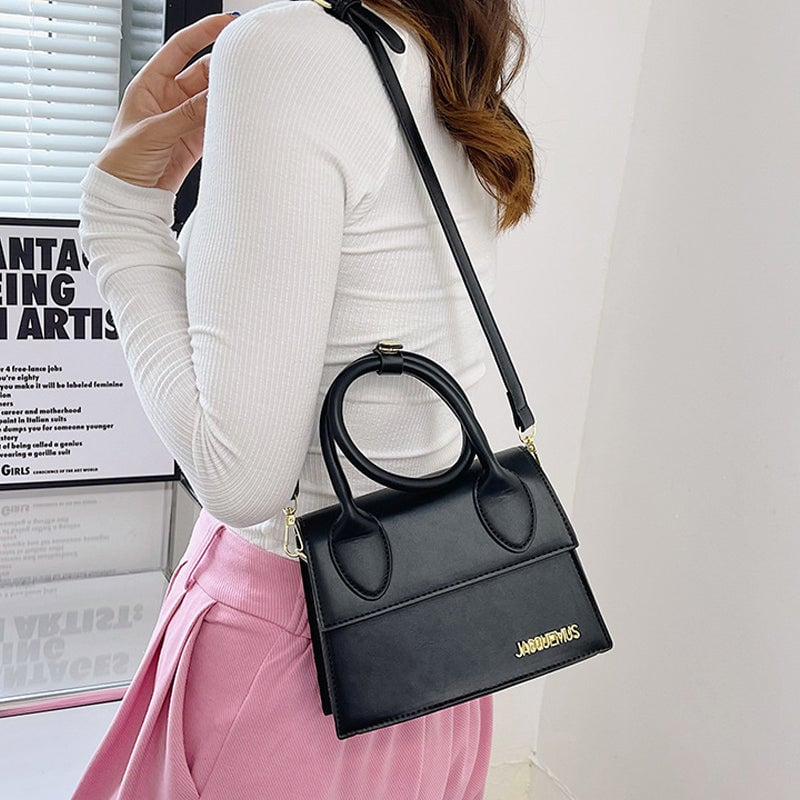 Solid Color Flap Square Bag