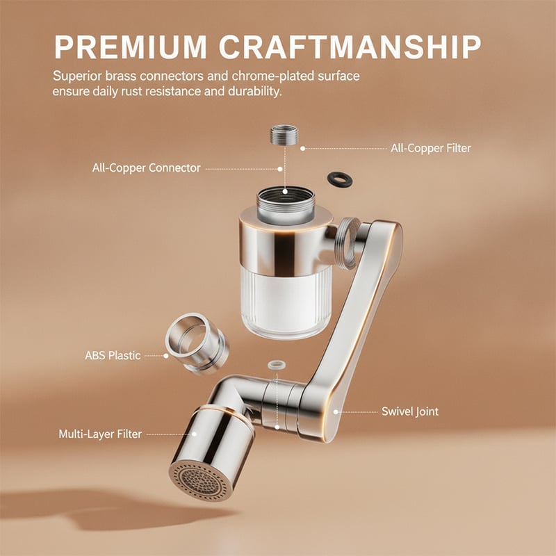 Mechanical Arm Universal Faucet