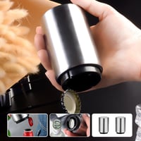 【sale】Automatischer Edelstahl-Flaschenöffner mit Druckmechanismus
