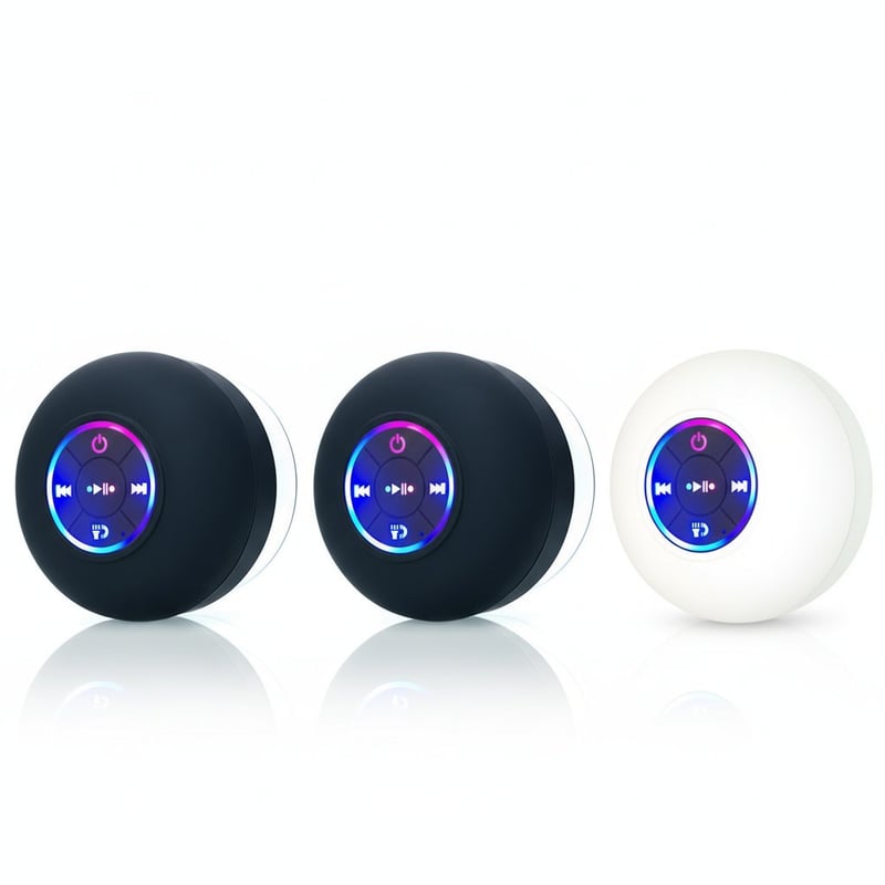 Mini Bluetooth Shower Speaker With Led Light