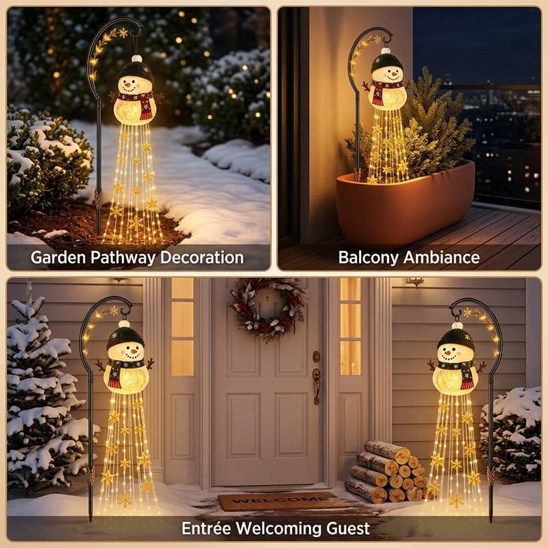 Snowman Magic Fountain Garden Light