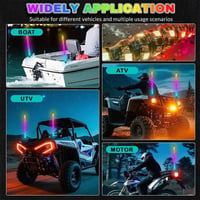 Sakerplus® Spiral RGB LED Whip Lights Set