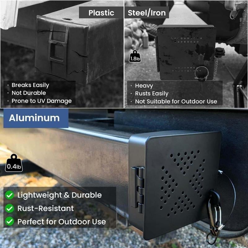 Sakerplus Aluminum RV Bumper End Cap Set