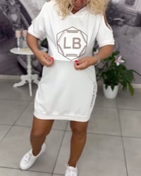 Robe À Capuche Imprimé Lettres Sport