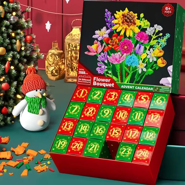 Flower Bouquet Building Block Advent Calendar Set